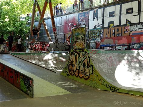 HD photographs of skate park in Parc de Bercy Paris France