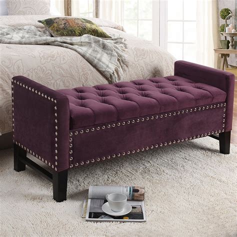 Dot & Bo Indoor Storage Bench, Tufted Storage Bench, Bench With Storage ...