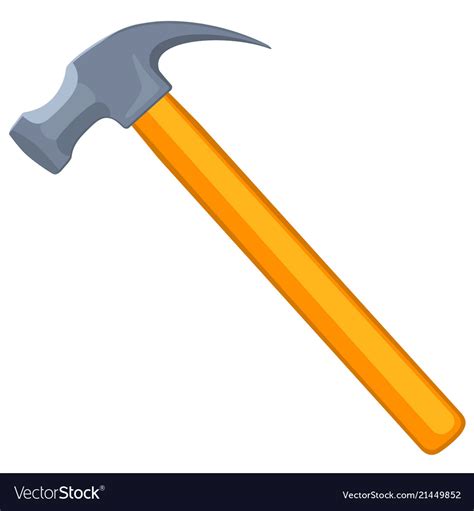 Colorful cartoon claw hammer Royalty Free Vector Image