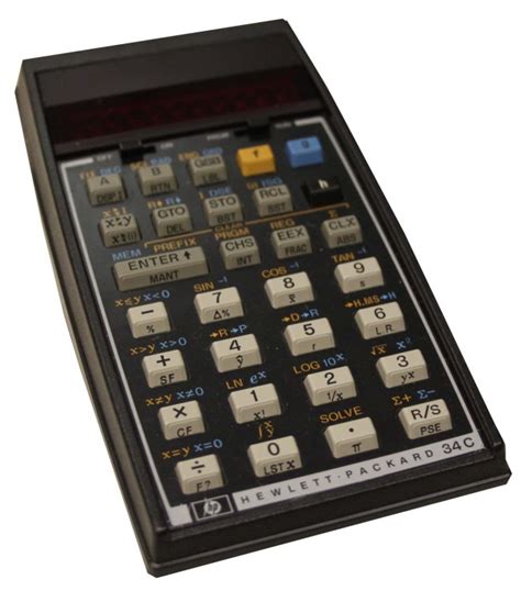 Hewlett-Packard HP-34C Programmable Scientific Calculator - Calculator - Computing History