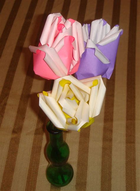 Easter Rose Origami Bouquet