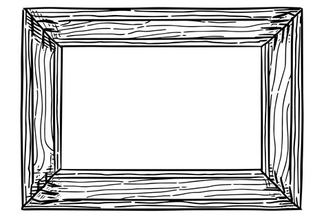 Hand drawn ink sketch of retro wooden photo frame. Vector illustration. 27874889 Vector Art at ...