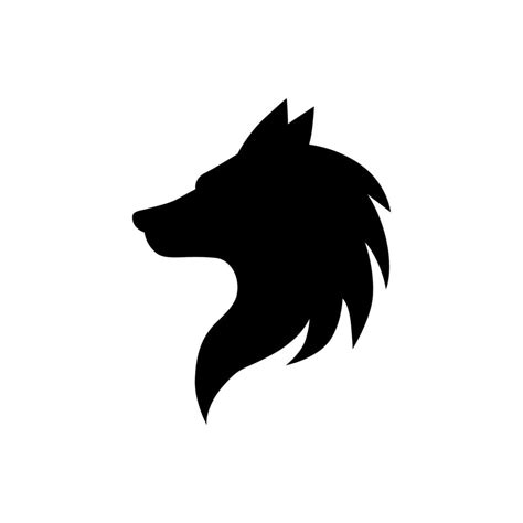 wolf head silhouette 16146889 Vector Art at Vecteezy