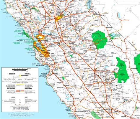 Map of Central California - Ontheworldmap.com