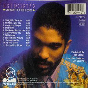 Album | Art Porter | Straight To The Point | Verve Forecast Records | | | 1993