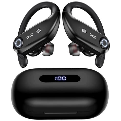 Bluetooth Headphones 4 Mic Noise Cancelling for Calls, Wireless Earbuds with 2200mAh Charging ...