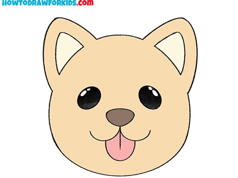 How to Draw a Puppy Face - Easy Drawing Tutorial For Kids