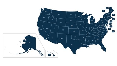 Map Of All States In The United States - Blisse Clemence