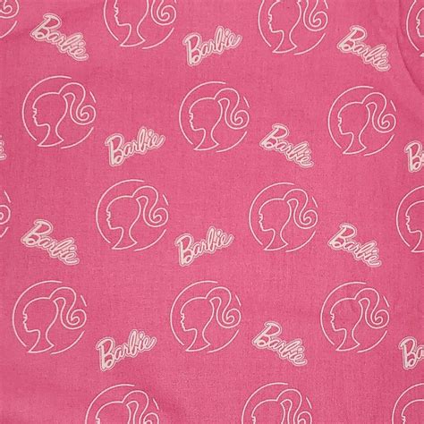 Barbie Pink FABRIC Smooth Cotton Quilting Crafts by the Half Yard, FQ Perfect for Barbie Scrub ...