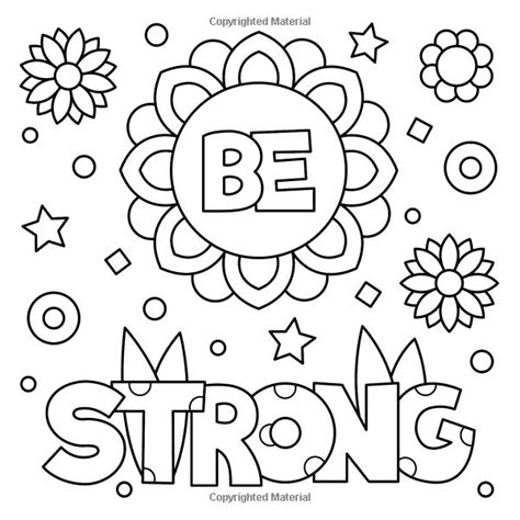 Positive Words Coloring Pages Printable