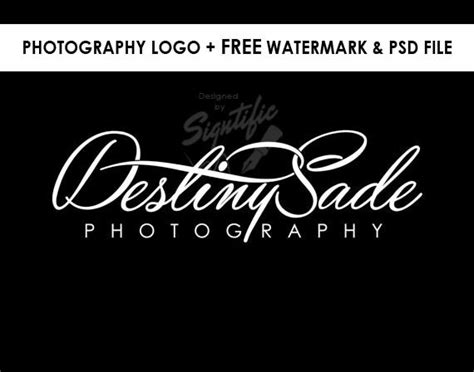 Photography logo FREE watermark black and white logo design