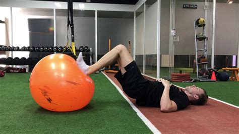 Exercise Ball Hamstring Curls PTC - YouTube