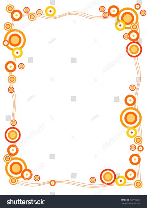 Beautiful Orange Yellow Retro Circle Frame Stock Illustration 259193567 | Shutterstock