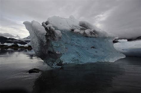 Columbia Glacier calves icebergs into Columbia Bay west of Valdez ...