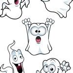 Vector Illustration Cartoon Funny Ghost Collection Set Stock Vector Image by ©tigatelu #213371028