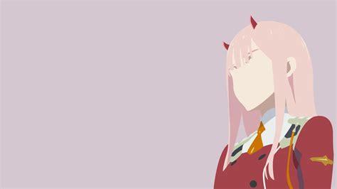 #Anime Darling in the FranXX #Minimalist Zero Two (Darling in the FranXX) #1080P #wallpaper # ...