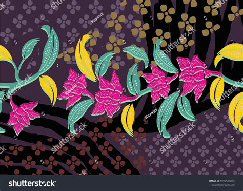 Indonesian Batik Motifs Very Distinctive Patterns Stock Vector (Royalty ...