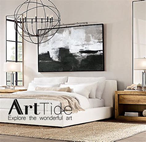 Large Original Oil Paintingblack and White Wall Artcanvas - Etsy ...