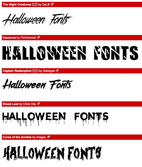 Halloween Fonts, Free Halloween Fonts | GlendaleHalloween