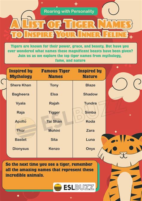 Tiger Names: Discover the Best Names for Your Feline Friend! - ESLBUZZ