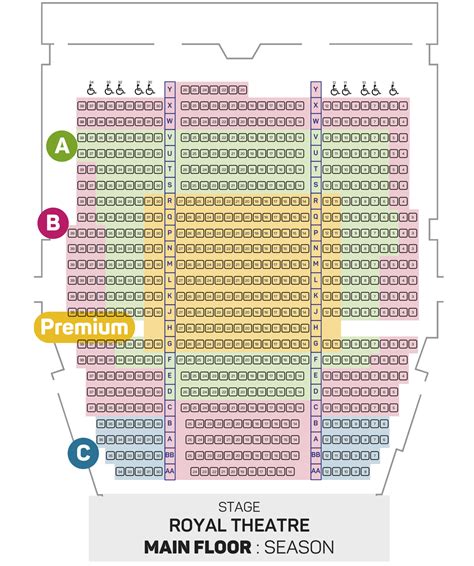 Seating Plan (Royal Subscription) | Dance Victoria