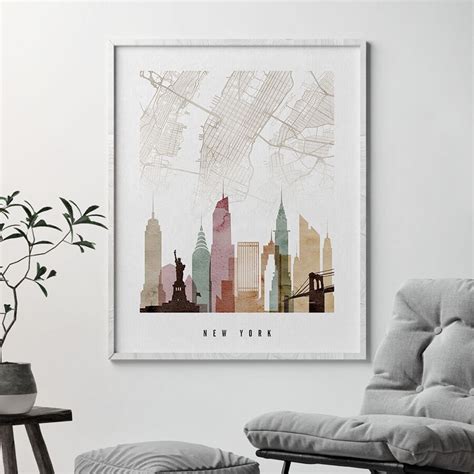 New York City map New York map poster New York map print | Etsy