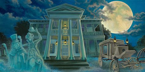 Disney Fine Art Jared Franco The Moon Climbs High From The Haunted Mansion