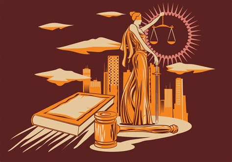 Lady Justice Vector Illustration in Wood Carving Design Style. 130378 Vector Art at Vecteezy