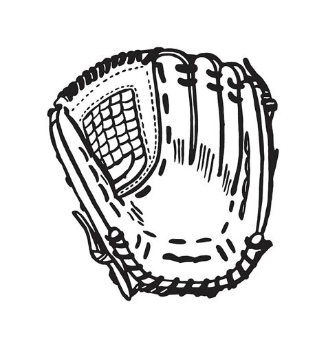 Baseball Glove Outline