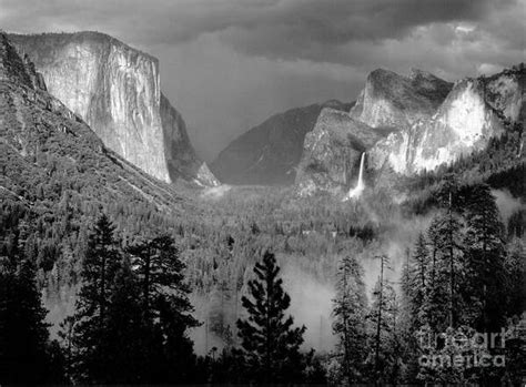 Yosemite Valley Thunderstorm 1949 Art Print by Ansel Adams