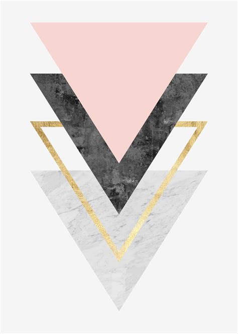 'Triangle composition I' Poster, picture, metal print, paint by Vitor ...