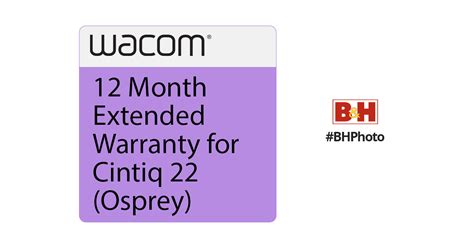 Wacom 12 Month Extended Warranty for Cintiq 22 (Osprey)