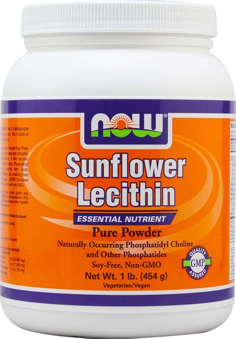 NOW Sunflower Lecithin Powder -- 1 lb | Sunflower lecithin, Now foods, Herbal healing