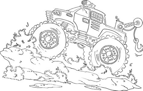 blue-thunder-monster-truck-coloring-pages | | BestAppsForKids.com