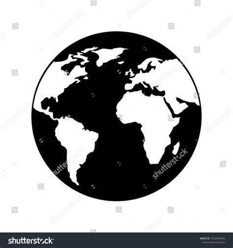 Globe World Earth Planet Map Icon Stock Vector (Royalty Free) 1032593494 | Shutterstock