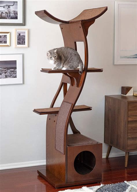 20+ Stylish Mid-Century Modern Cat Tree Options - Whiskers Magoo