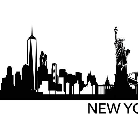 New York City Skyline Print NYC Skyline NYC Silhouette | Etsy