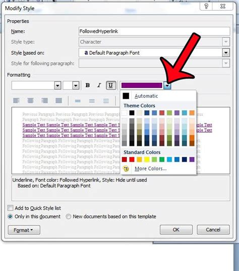 How to Change Hyperlink Color in Word 2010 - Solve Your Tech