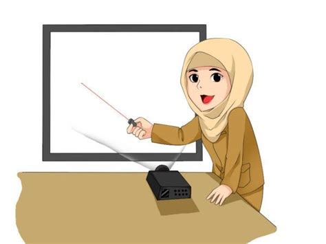 Gambar Kartun Guru Muslimah Sedang Mengajar | Kartun, Gambar kartun, Guru