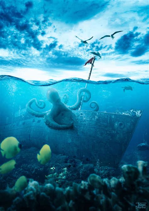 Tutorial on Creating a Realistic Underwater Scene from Stock Images | Fstoppers