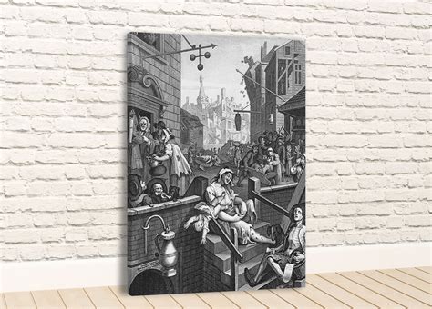 William Hogarth Gin Lane 1751 Canvas Wall Art | Etsy