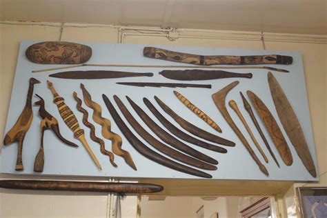 Collection of Aboriginal tools and weapons at Stansbury Museum - a ...