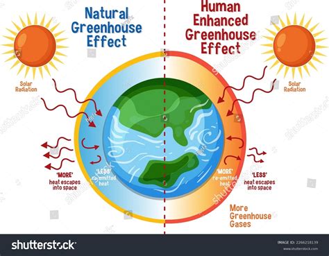 Diagram Showing Greenhouse Effect Illustration Stock Vector (Royalty Free) 2266218139 | Shutterstock