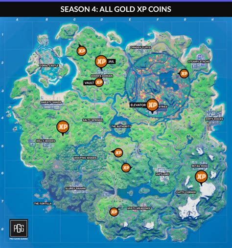 Fortnite Season 4 XP Coins Locations - Maps for All Weeks! - Pro Game ...