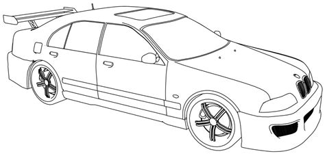 Bmw M5 Sport Tuning Car Coloring Page | Wecoloringpage.com