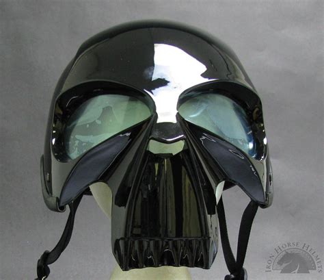 DOT GLOSS SKULL MOTORCYCLE BIKER HALF HELMET HELMETS - Helmets