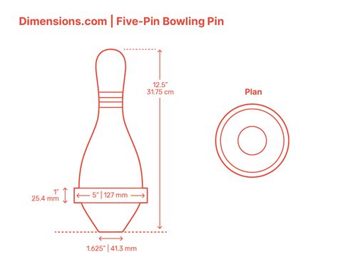 Ten-Pin Bowling Pin Dimensions & Drawings | Dimensions.com