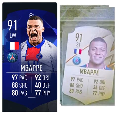 I went to compare Mbappe’s Fifa 21 card and found this : FIFA