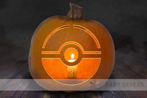 Pokemon Ball Pumpkin Carving