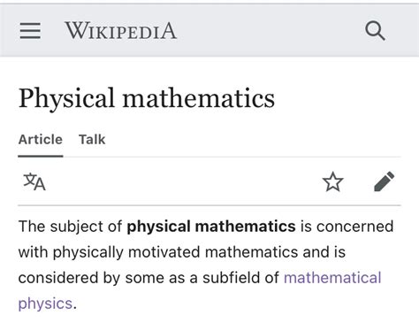 Martin Bauer on Twitter: "Mathematical physics is a subfield of physics ...